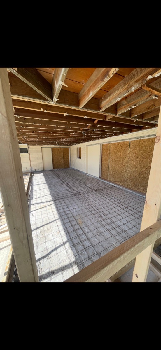 New framing on a home addition